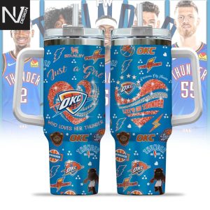 Just A Girl Who Loves Her Oklahoma City Thunder Tumbler With Handle And Straw
