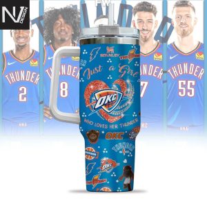 Just A Girl Who Loves Her Oklahoma City Thunder Tumbler With Handle And Straw
