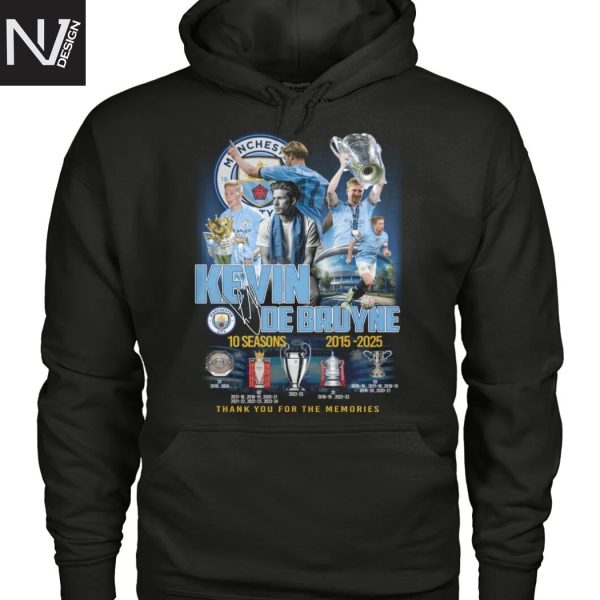 Kevin De Bruyne 10 Seasons 2015-2025 With Manchester City Signature Thank You For The Memories Unisex T-Shirt