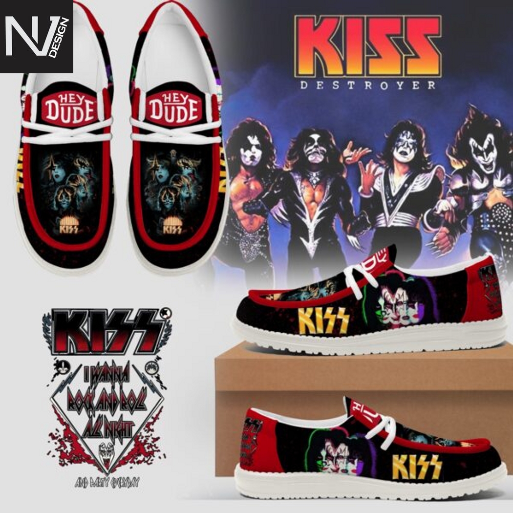 KISS I Wanna Rock And Roll All Night Hey Dude Shoes KISS I Wanna Rock And Roll All Night Hey Dude Shoes