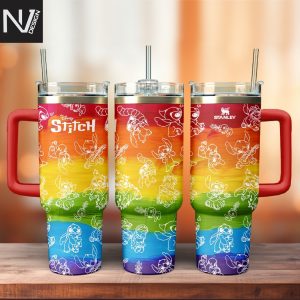 Lilo And Stitch x Pride Month Tumbler With Handle And Straw