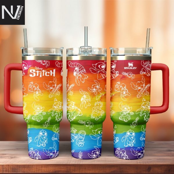 Lilo And Stitch x Pride Month Tumbler With Handle And Straw