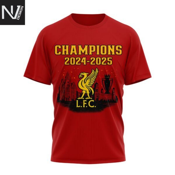 Liverpool EPL Champions 2024-2025 The Reds Rise Again 3D T-Shirt