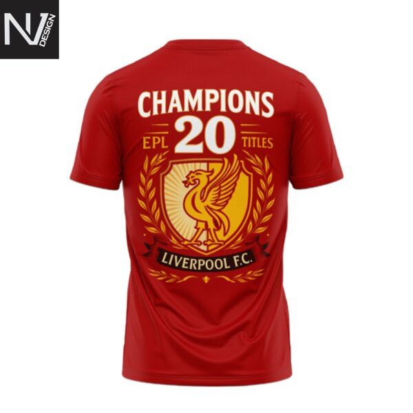 Liverpool Premier League 2024-25 20-Time Champions You ll Never Walk Alone 3D T-Shirt