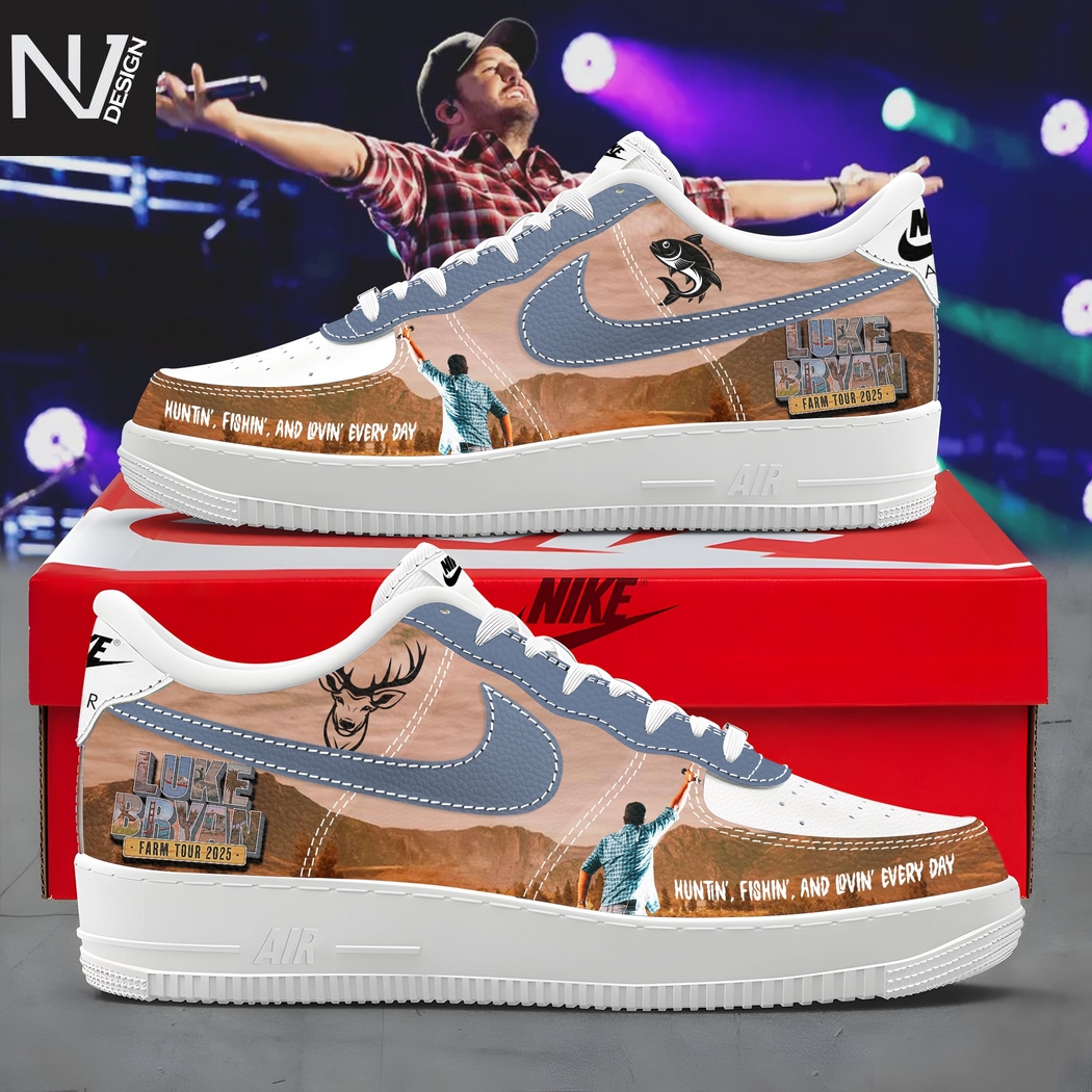 Luke Bryan Huntin, Fishin And Lovin Every Day Air Force 1 Shoes Luke Bryan Huntin, Fishin And Lovin Every Day Air Force 1 Shoes