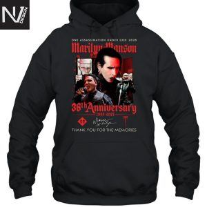 Marilyn Manson One Assassination Under God 36th Anniversary 1989-2025 Signature Thank You For The Memories Unisex T-Shirt