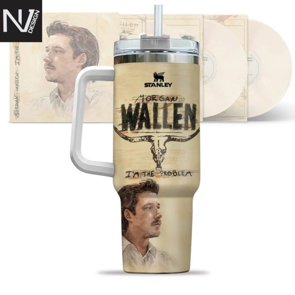 Morgan Wallen Im The Problem Tumbler With Handle And Straw