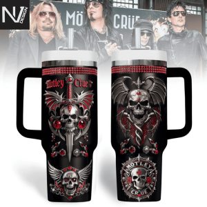 Motley Crue Tumbler With Handle And Straw