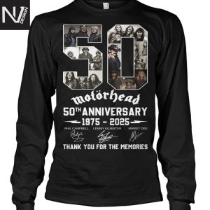 Motorhead 50th Anniversary 1975-2025 Signature Thank You For The Memories Unisex T-Shirt