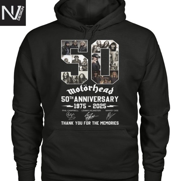 Motorhead 50th Anniversary 1975-2025 Signature Thank You For The Memories Unisex T-Shirt