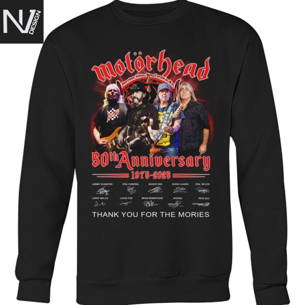 Motorhead 50th Anniversary 1975-2025 Thank You For The Memories Signature Unisex T-Shirt