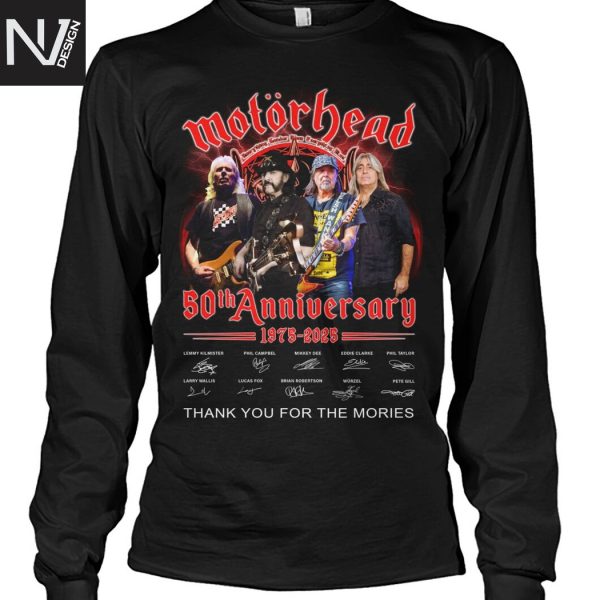 Motorhead 50th Anniversary 1975-2025 Thank You For The Memories Signature Unisex T-Shirt