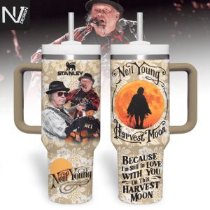 Neil Young Harvest Moon Tumbler With Handle And Straw