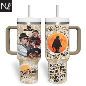 Neil Young Harvest Moon Tumbler With Handle And Straw