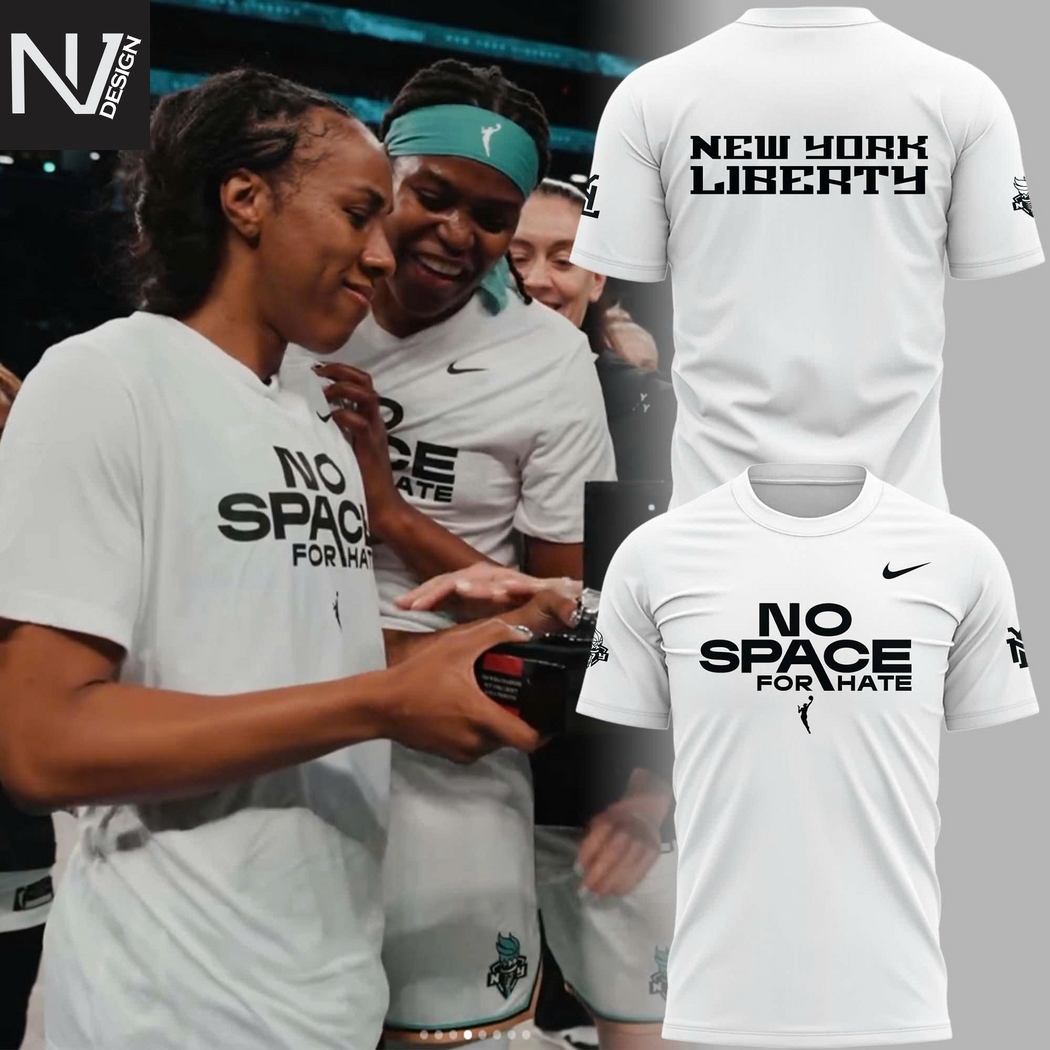 No Space For Hate New York Liberty 3D T-Shirt No Space For Hate New York Liberty 3D T-Shirt