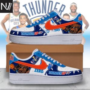 Oklahoma City Thunder NBA Thunder Up Air Force 1 Shoes
