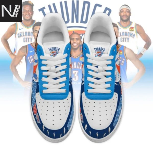 Oklahoma City Thunder NBA Thunder Up Air Force 1 Shoes