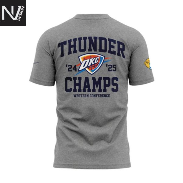Oklahoma City Thunders Western Conference Champs Finals 2024-2025 3D T-Shirt