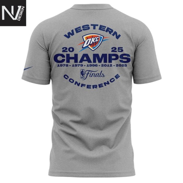 Oklahoma City Thunders Western Conference Champs Finals 2025 3D T-Shirt