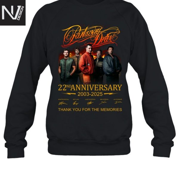 Parkway Drive 22nd Anniversary 2003-2025 Signature Thank You For The Memories Unisex T-Shirt