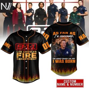 Personalized 911 Los Angeles Fire Department Baseball Jersey