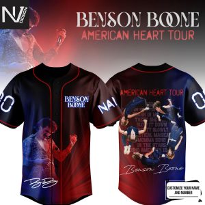 Personalized Benson Boone American Heart Tour Baseball Jersey
