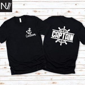 Personalized Boat Captain Design T-Shirt
