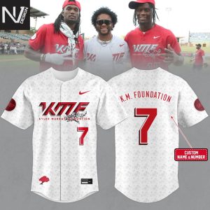 Personalized Kyler Murray Foundation Baseball Jersey – White