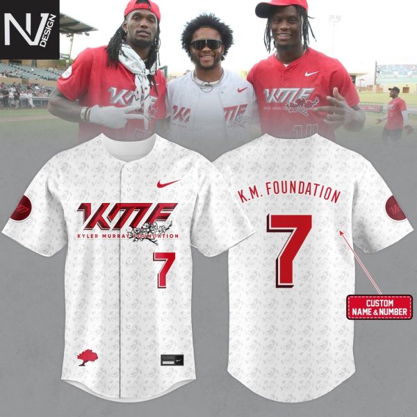 Personalized Kyler Murray Foundation Baseball Jersey – White