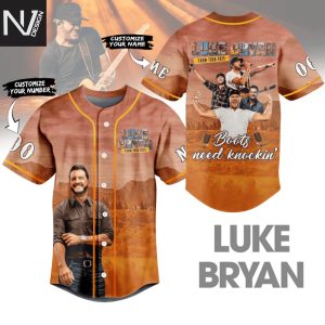 Personalized Luke Bryan Boots Need Knockin Farm Tour 2025 Baseball Jersey