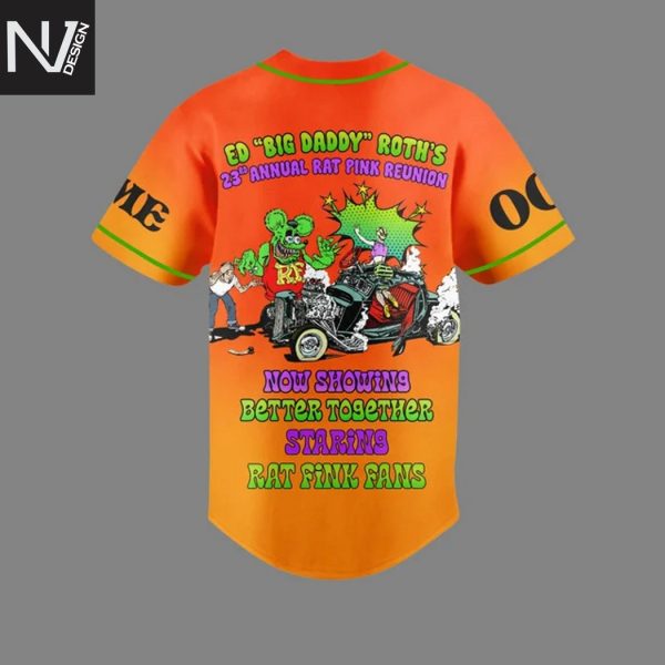 Personalized Rat Fink Ed Big Daddy Roth Baseball Jersey