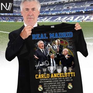 Real Madrid Carlo Ancelotti Signature Unisex T-Shirt