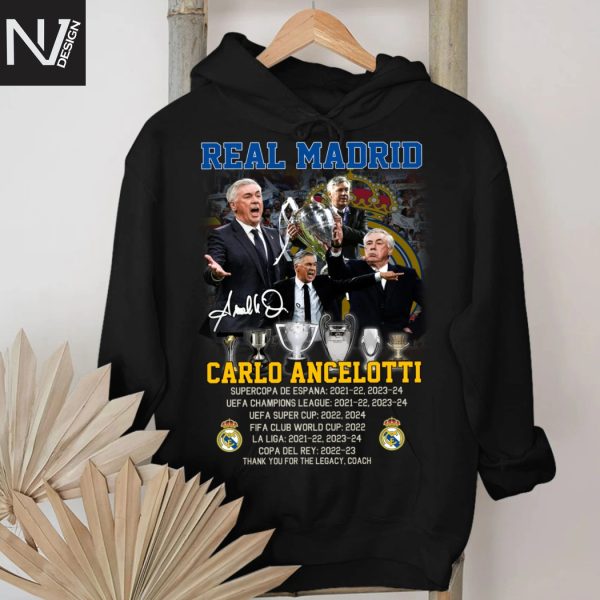 Real Madrid Carlo Ancelotti Signature Unisex T-Shirt