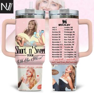 Sabrina Carpenter Short N Sweet Tour Is So Nice Tumbler With Handle And Straw