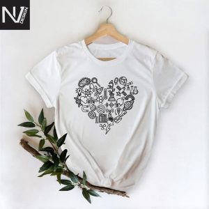 Science Heart Funny Science Design T-Shirt