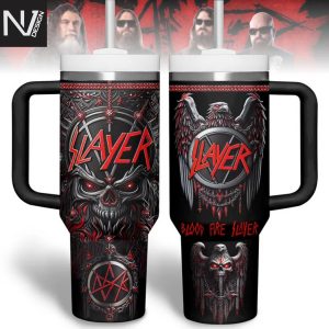 Slayer Blood Fire Slayer Tumbler With Handle And Straw