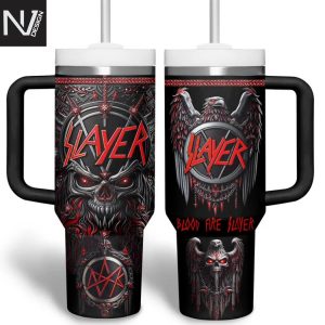 Slayer Blood Fire Slayer Tumbler With Handle And Straw