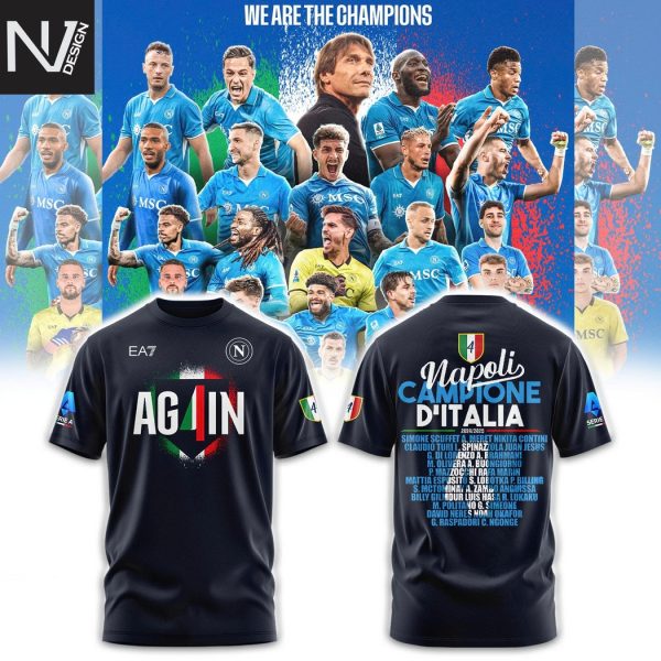 SSC Napoli Campione D Italia 2024-2025 3D T-Shirt
