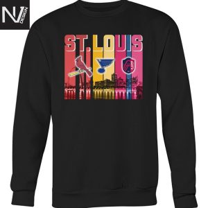 St. Louis Cardinals x St. Louis Blues x St. Louis City SC Unisex T-Shirt
