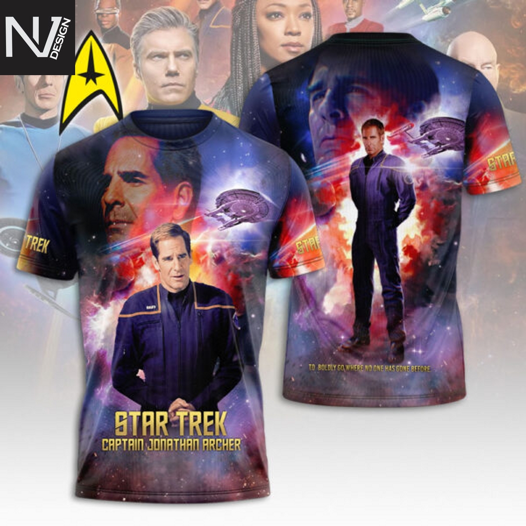 Star Trek Captain Jonathan Archer 3D T-Shirt Star Trek Captain Jonathan Archer 3D T-Shirt