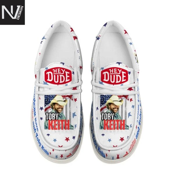 Team Usa Red White And Toby Keith Hey Dude Shoes