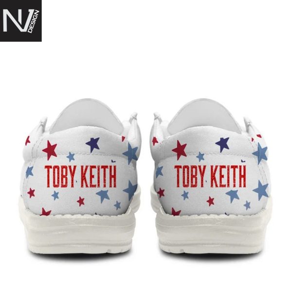 Team Usa Red White And Toby Keith Hey Dude Shoes