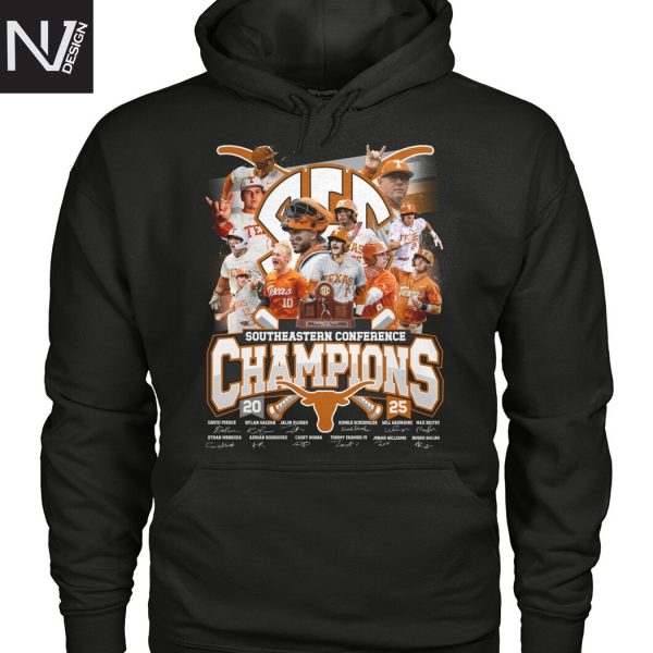 Texas Longhorns Southeastern Conference Champions 2025 Signature Unisex T-Shirt