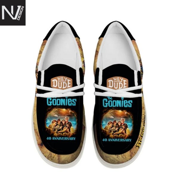 The Goonies Never Say Die Its Our Time Down Here 40 Anniversary Hey Dude Shoes
