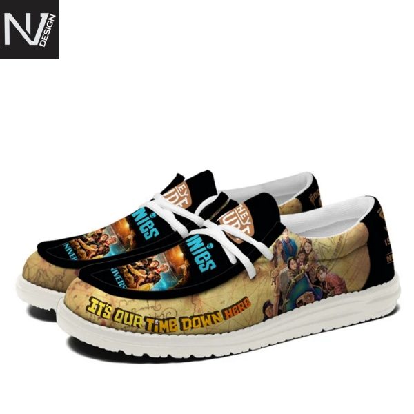The Goonies Never Say Die Its Our Time Down Here 40 Anniversary Hey Dude Shoes