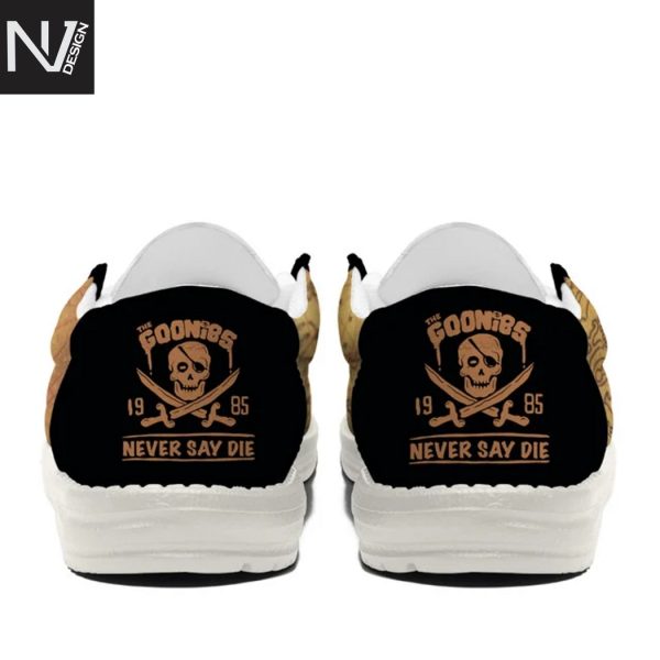 The Goonies Never Say Die Its Our Time Down Here 40 Anniversary Hey Dude Shoes