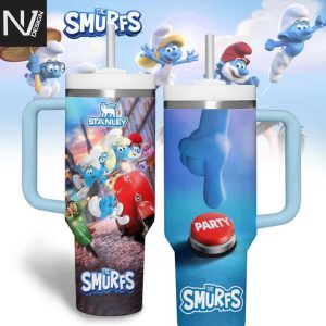 The Smurfs Tumbler With Handle And Straw