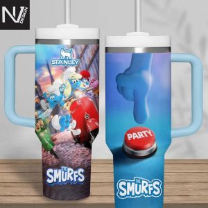 The Smurfs Tumbler With Handle And Straw