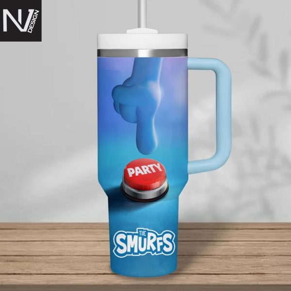 The Smurfs Tumbler With Handle And Straw