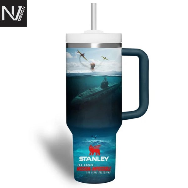 Tom Cruise Mission Impossible The Final Reckoning Tumbler With Handle And Straw